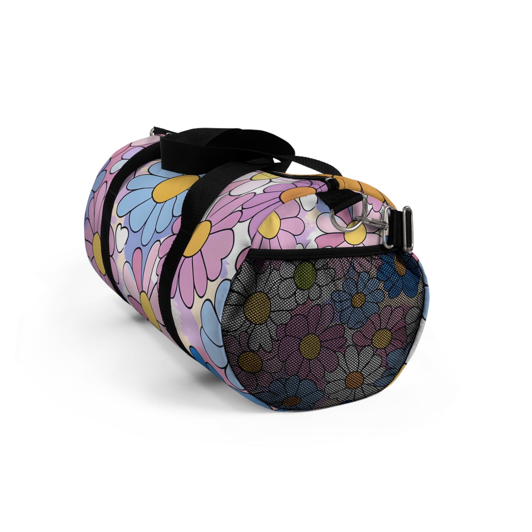 Flower Hour Purple and Blue Duffel Bag, Artsulli - Art is Long, Life is Short, Bags, , , , , , , 