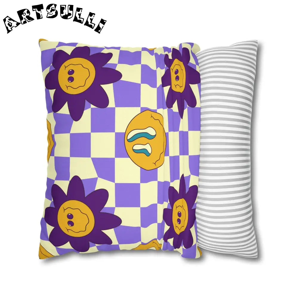 JAKKOUTTHEBXX Trippy Flower Power Motifs Spun Polyester Square