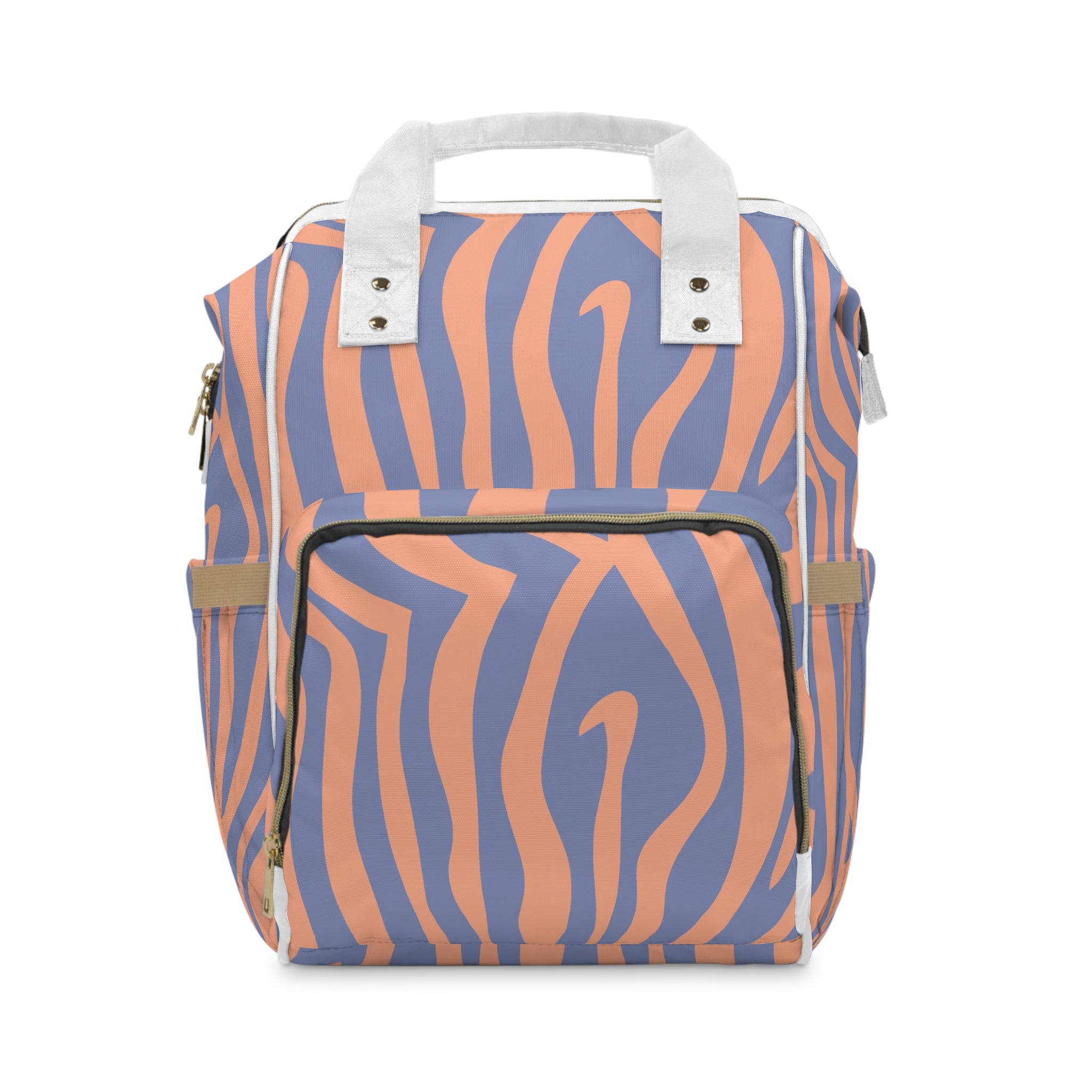 Melting Zebra Stripes Multifunctional Diaper Backpack, Artsulli - Art is Long, Life is Short, Bags, Size, 15.0" × 10.8" × 6.7'', , , , , 71207771428555