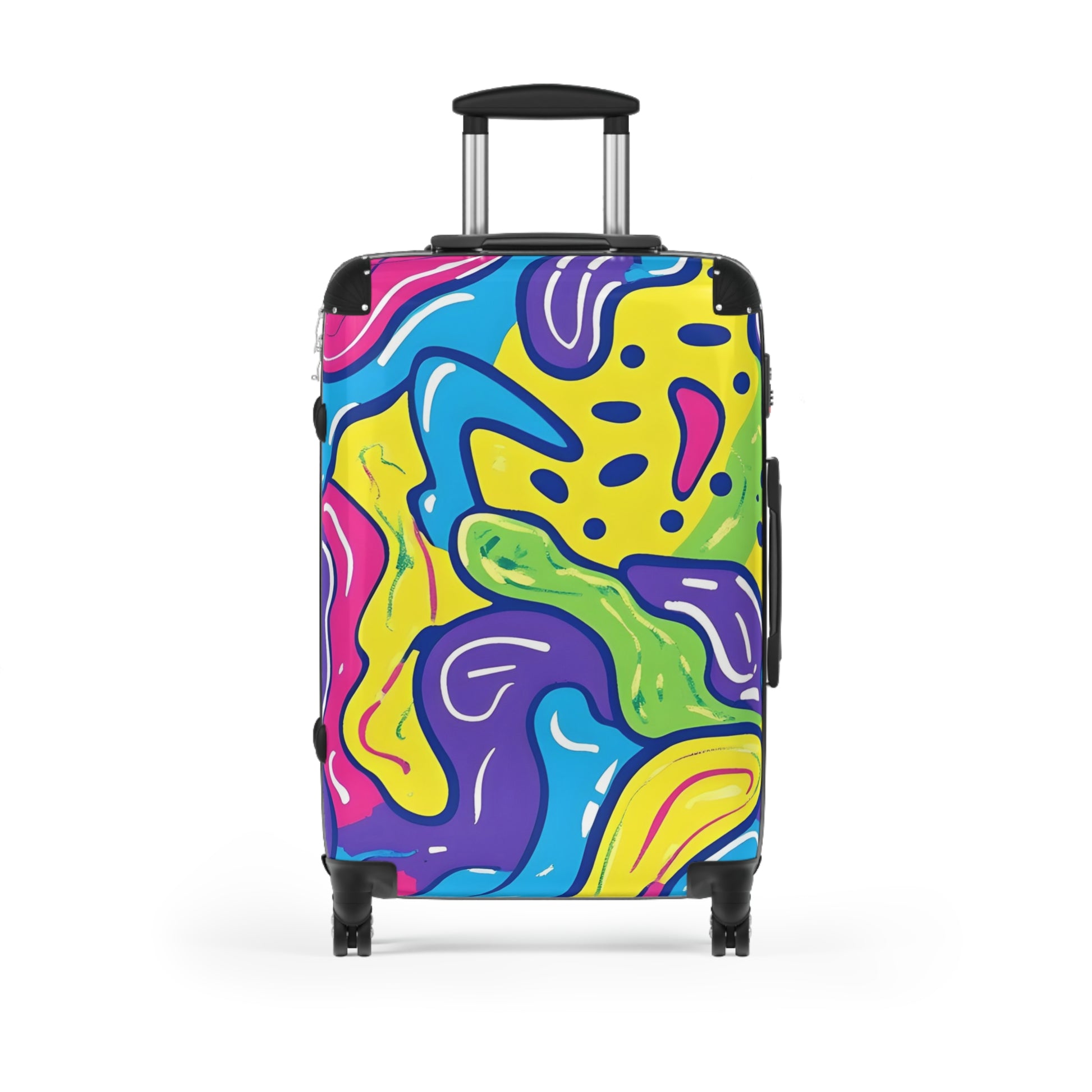 90s Trippy Slime Suitcase, Artsulli - Art is Long, Life is Short, Bags, Size, Medium, Color, Black, , , 31752025755219802928