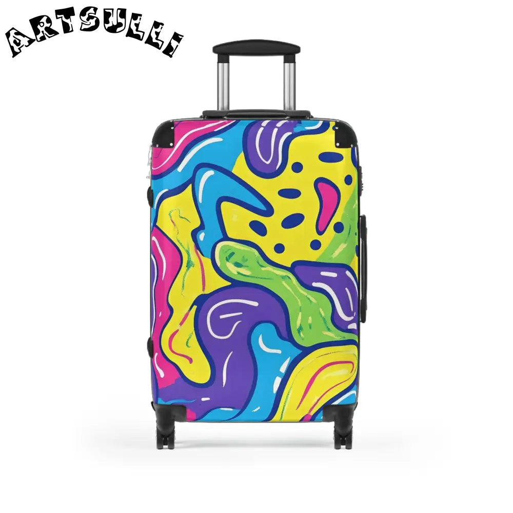 JAKKOUTTHEBXX Colorful Abstract Hard Shell Traveling Suitcase 2025