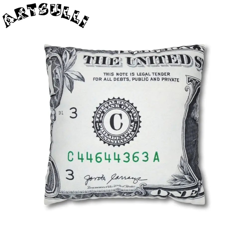 JAKKOUTTHEBXX Dollar Bill Created Art Environment Pillow 2025