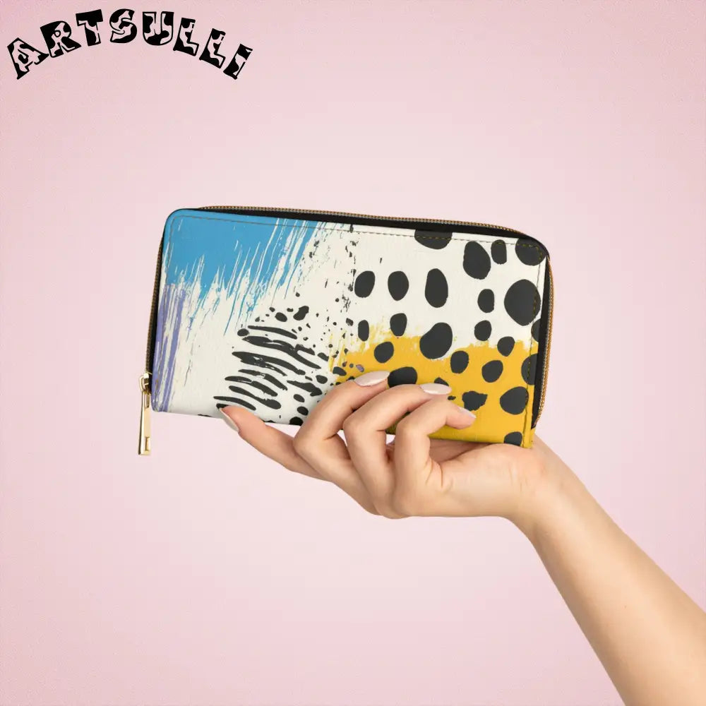 JAKKOUTTHEBXX Rae Zebra Rhapsody Zipper Wallet JAKKOUTTHEBXX