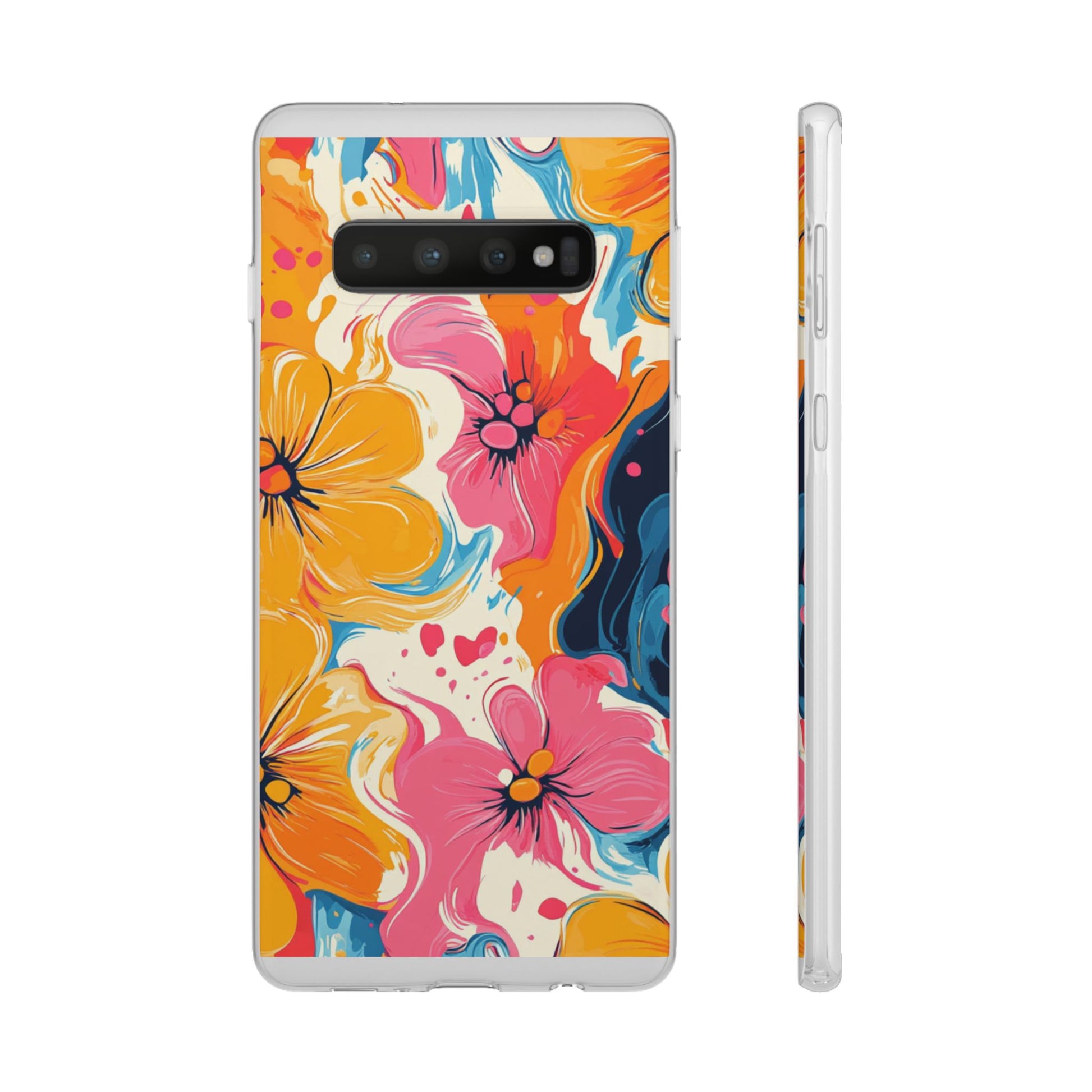 Vibrant Abstract Floral Flexi Case, Artsulli - Art is Long, Life is Short, Phone Case, Size, Samsung Galaxy S10 with gift packaging, , , , , 11056733593317158612