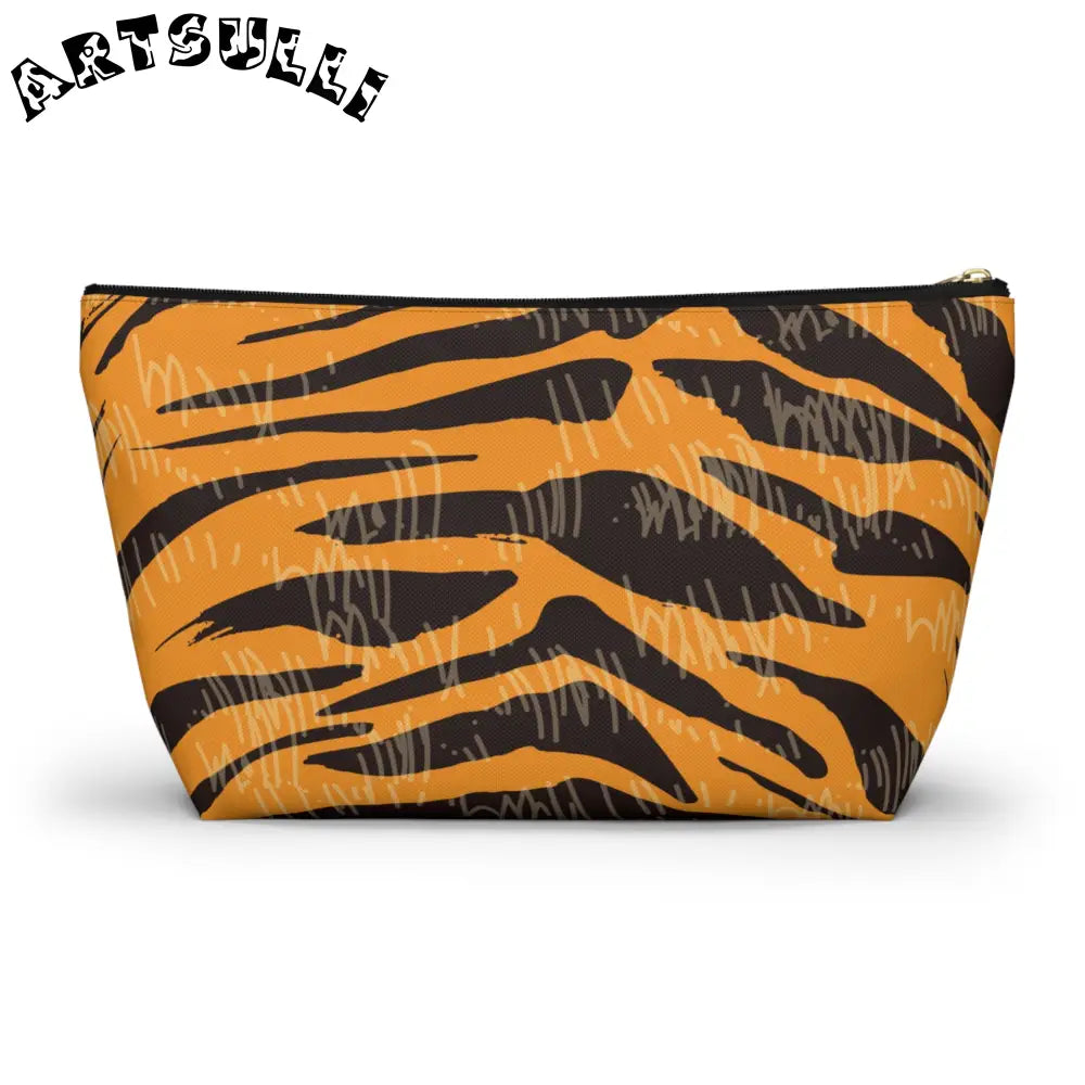 JAKKOUTTHEBXX Tiger Scratches Orange & Black Accessory Pouch w