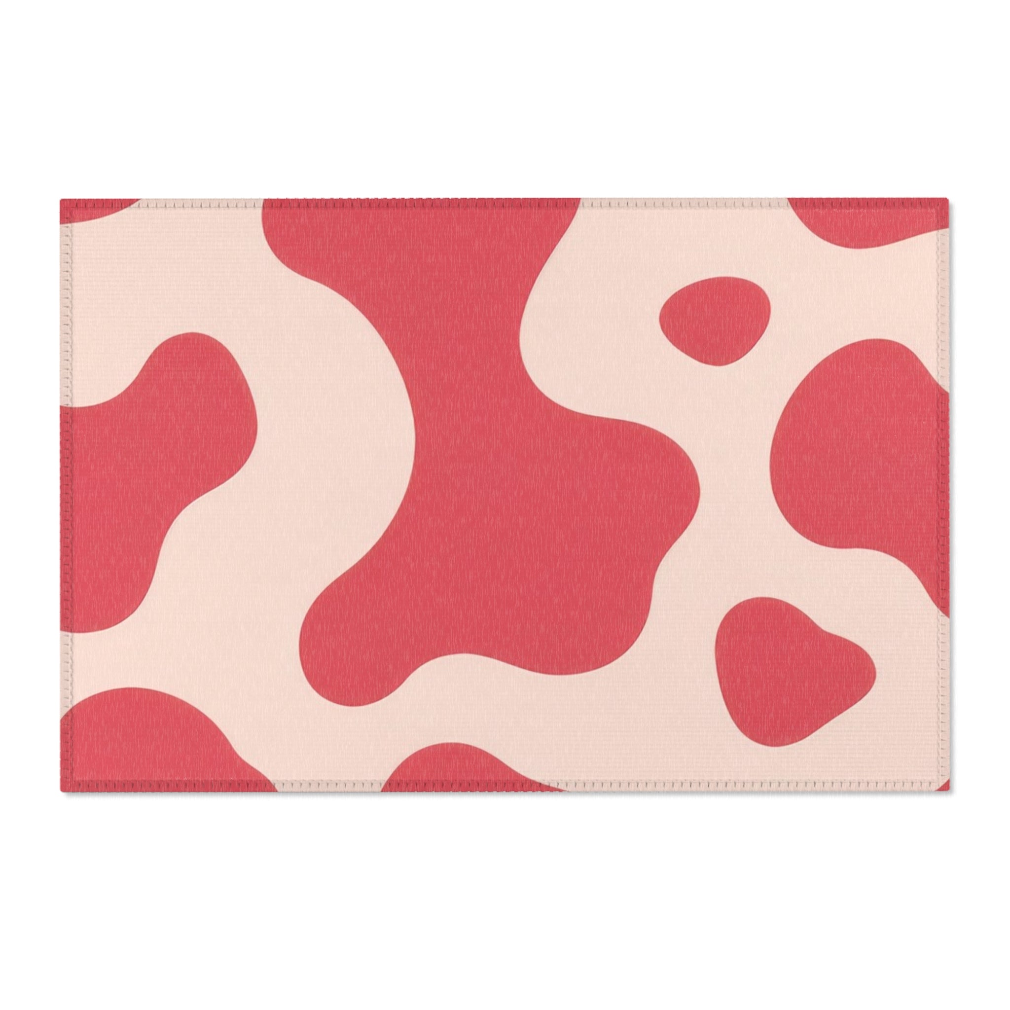 Red Jungle Cow Area Rugs, Artsulli - Art is Long, Life is Short, Home Decor, Size, 36" × 24", , , , , 23380657362118487633