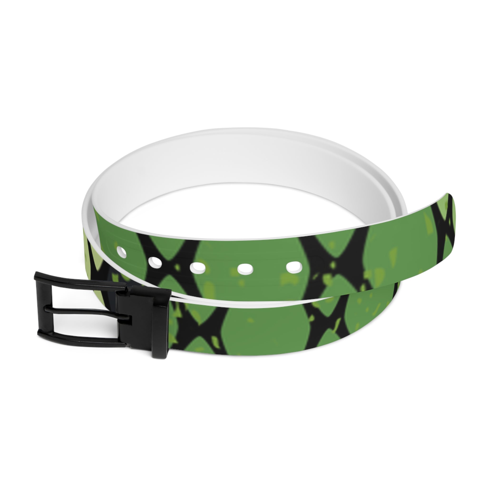Snake Skin Green and Black Belt, Artsulli - Art is Long, Life is Short, Accessories, Material, Black Metal, Size, 50'', , , 11153059700231