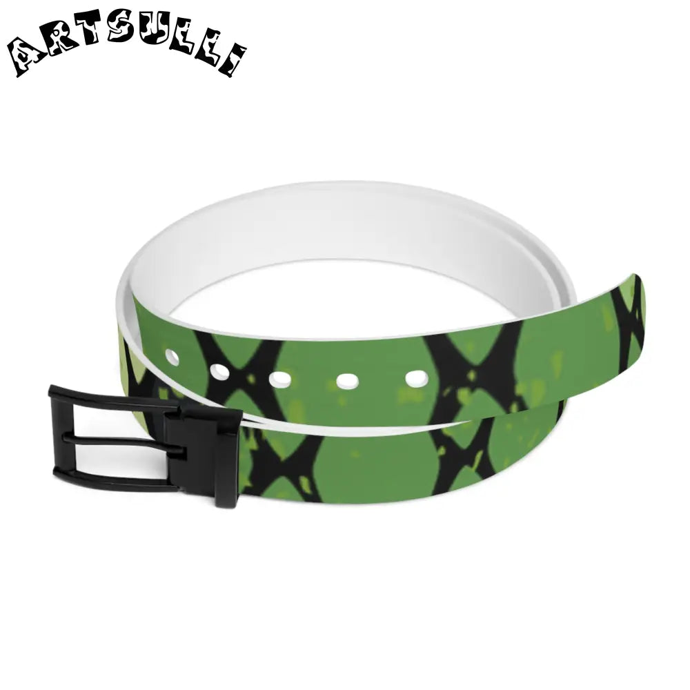 JAKKOUTTHEBXX Snake Skin Green and Black Belt JAKKOUTTHEBXX Artsulli