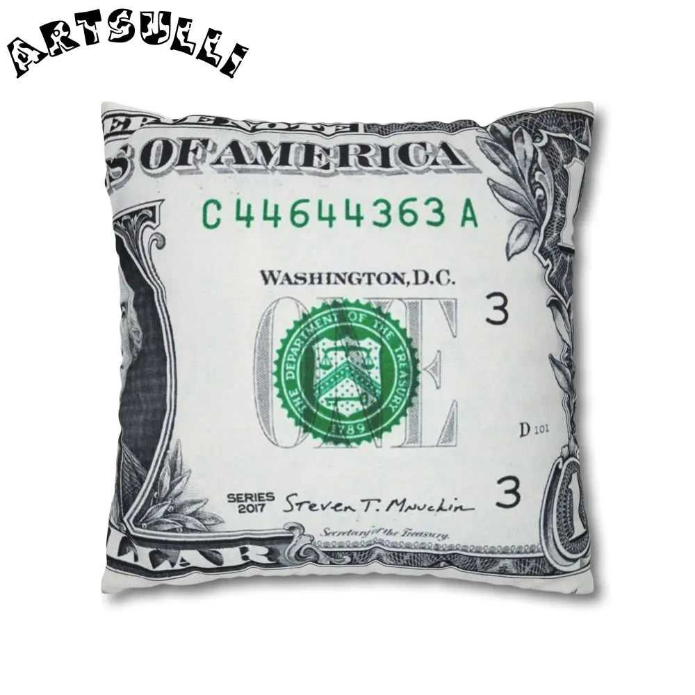 JAKKOUTTHEBXX Dollar Bill Created Art Environment Pillow 2025