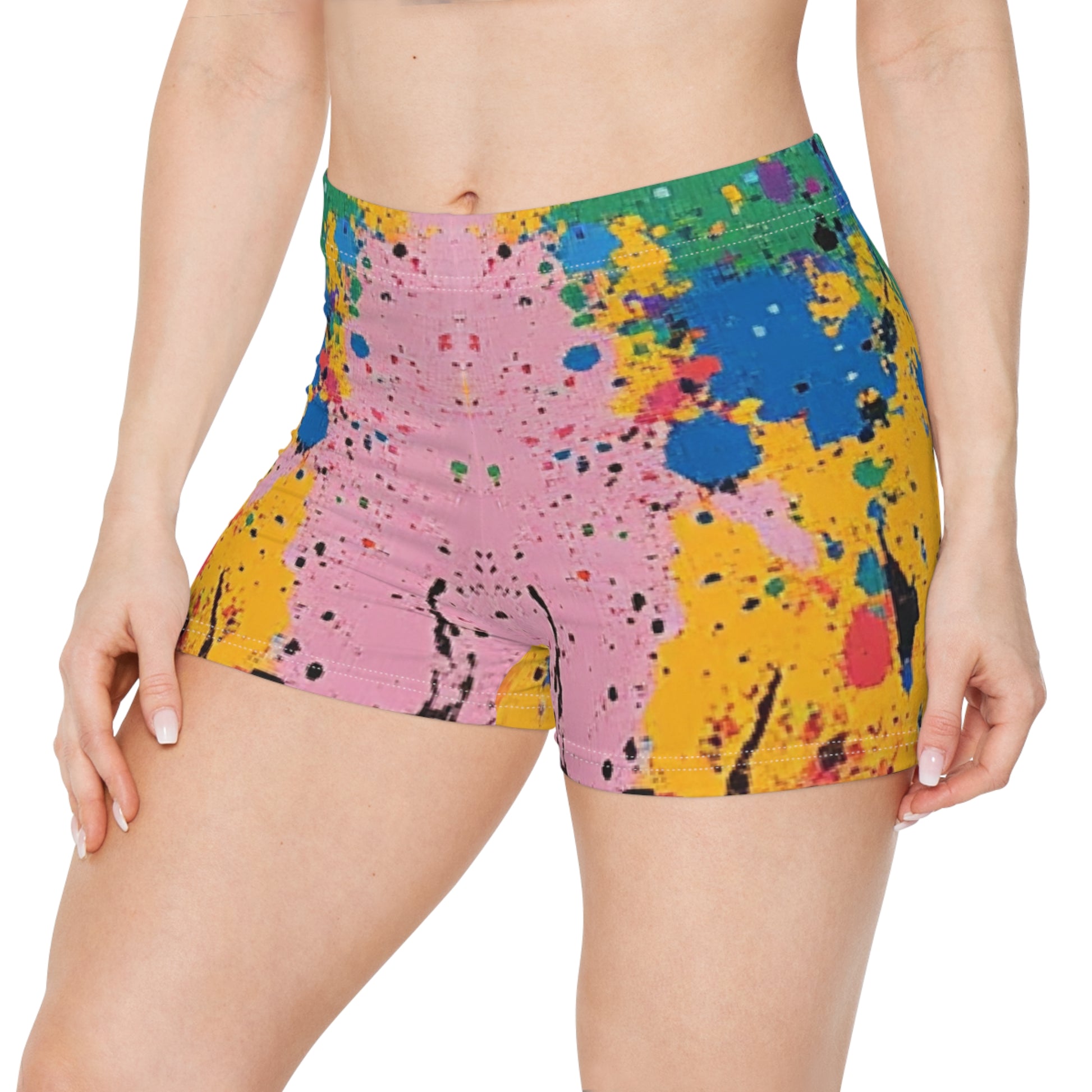 The Colors Of Paint Splatter Women's Shorts (AOP), Artsulli - Art is Long, Life is Short, All Over Prints, , , , , , , 