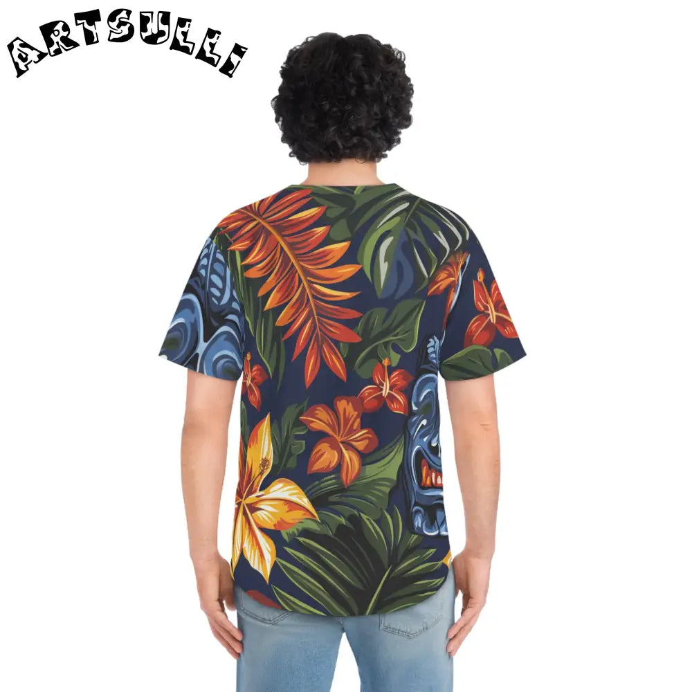 JAKKOUTTHEBXX Tiki Tropic Trending Printed Baseball Jersey 2025