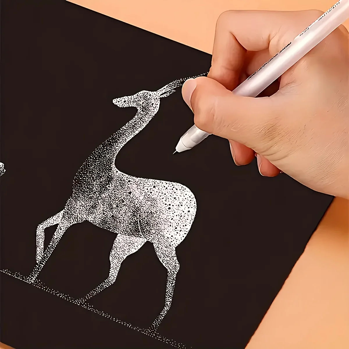 5pcs White Gelly Roll Gel Pen 0.8mm Highlight Marker Art Drawing Painting Pen Journaling White Ink Line Pens School Supplies