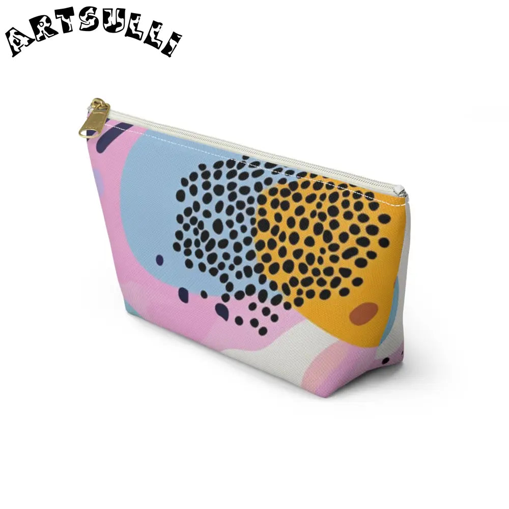JAKKOUTTHEBXX Colorful Abstract Dots and Shapes Accessory Pouch w