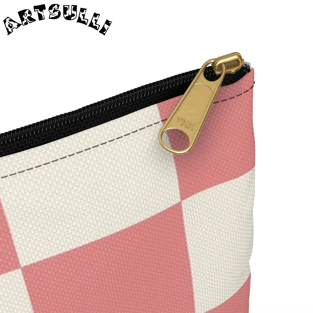 JAKKOUTTHEBXX Retro Checkered Grassland Sprites Accessory Pouch