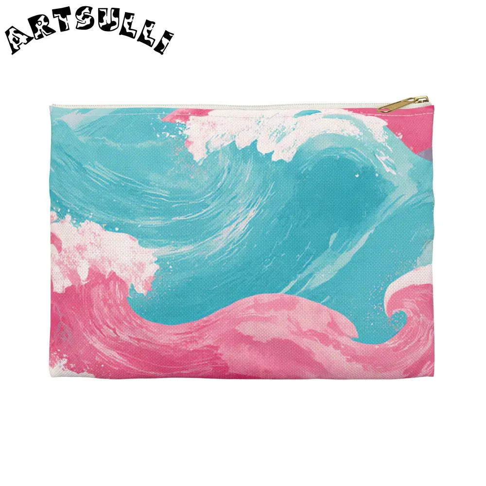 JAKKOUTTHEBXX The Great Pastelwave Pink and Blue Accessory Pouch