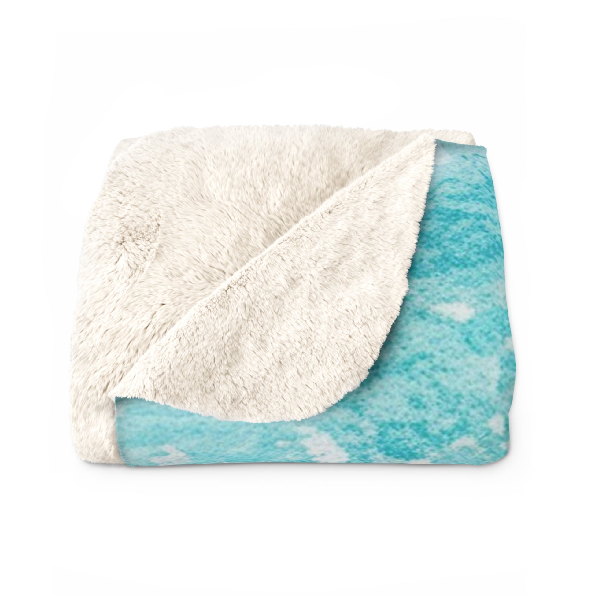 Seashore II Sherpa Fleece Blanket, Artsulli - Art is Long, Life is Short, Home Decor, , , , , , , 