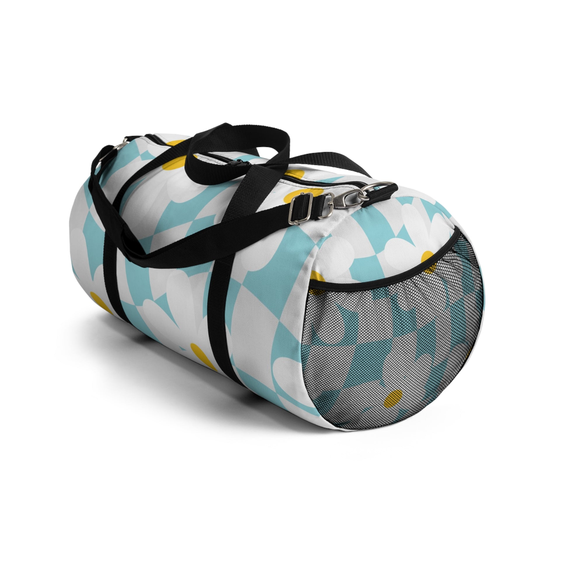 Trippy Check Garden Duffel Bag, Artsulli - Art is Long, Life is Short, Bags, , , , , , , 