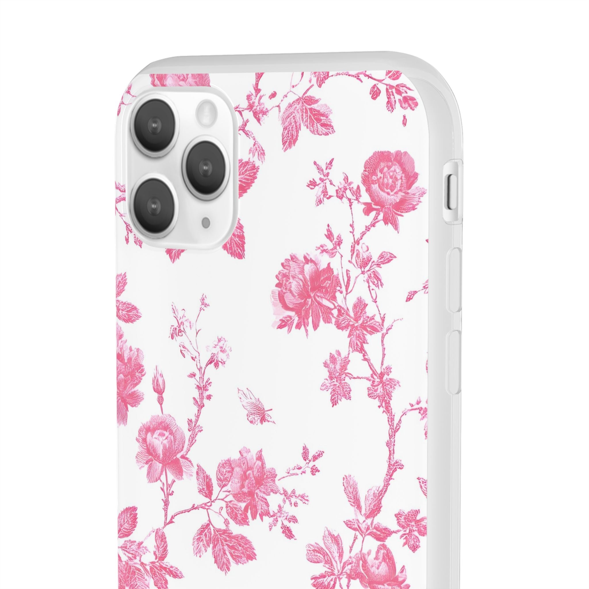 Pink and White Floral iPhone Case