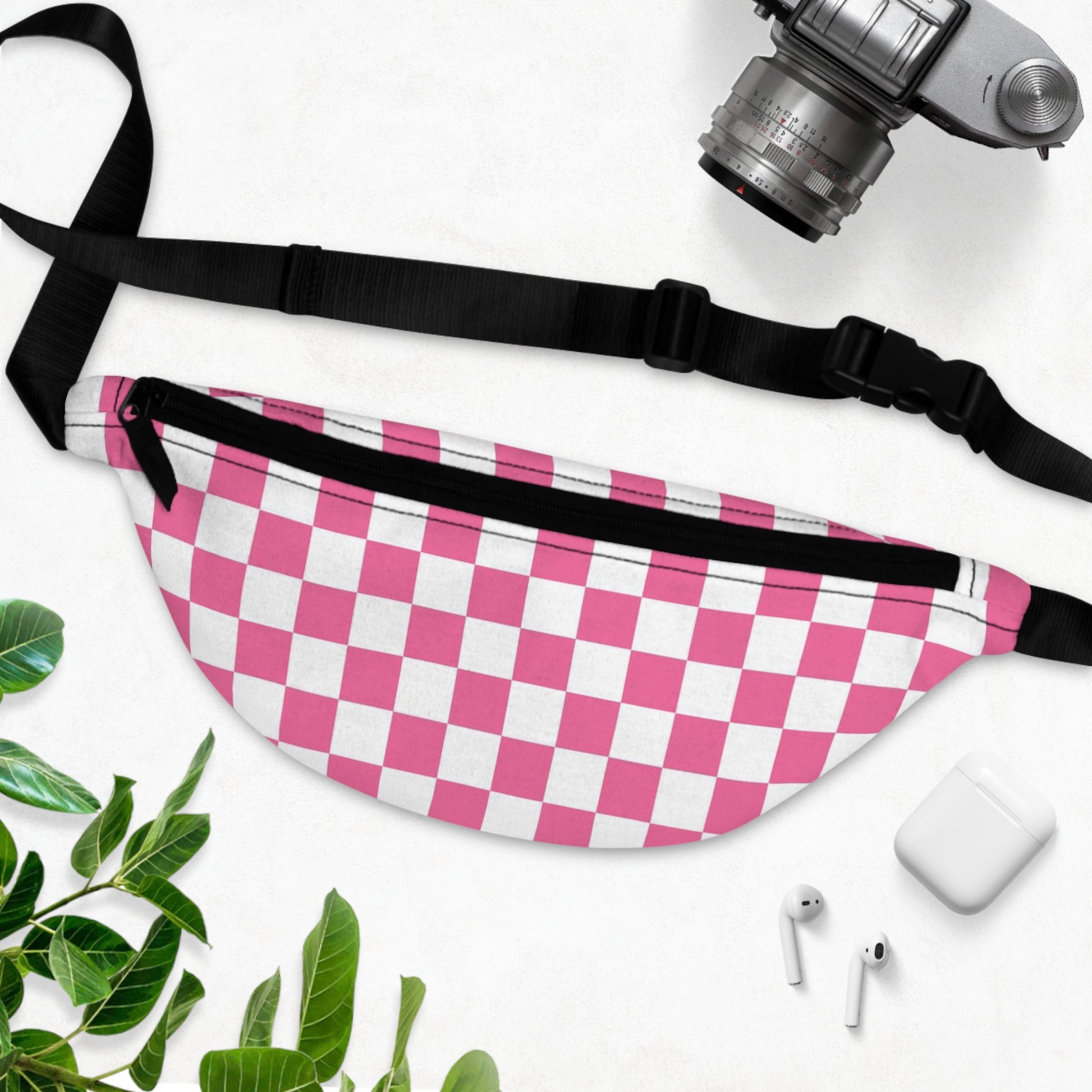 Yuyushiki Pink Check Fanny Pack, Artsulli - Art is Long, Life is Short, Bags, , , , , , , 