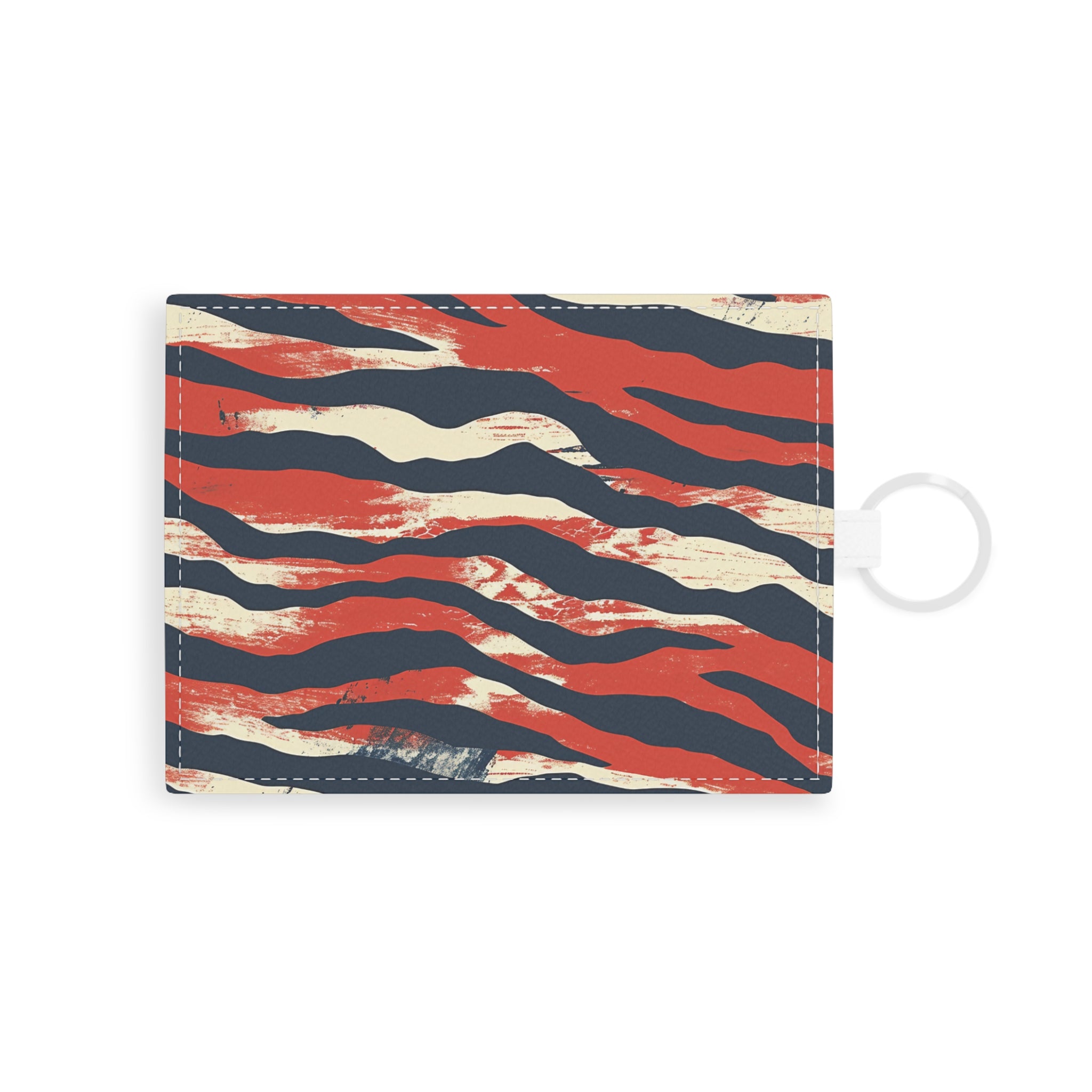 Capricious Tiger Wave Saffiano Leather Card Holder, Artsulli - Art is Long, Life is Short, Accessories, Size, One size, Color, White, , , 20481202275431