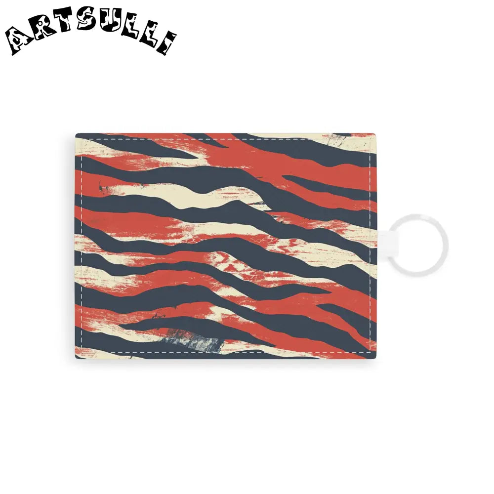 JAKKOUTTHEBXX Capricious Tiger Wave Saffiano Leather Card Holder