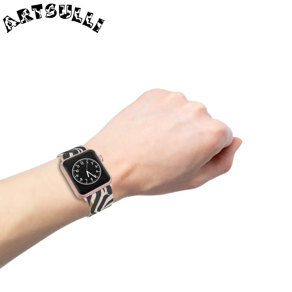 JAKKOUTTHEBXX Apple Watch with White and Zebra Print Interchangeable