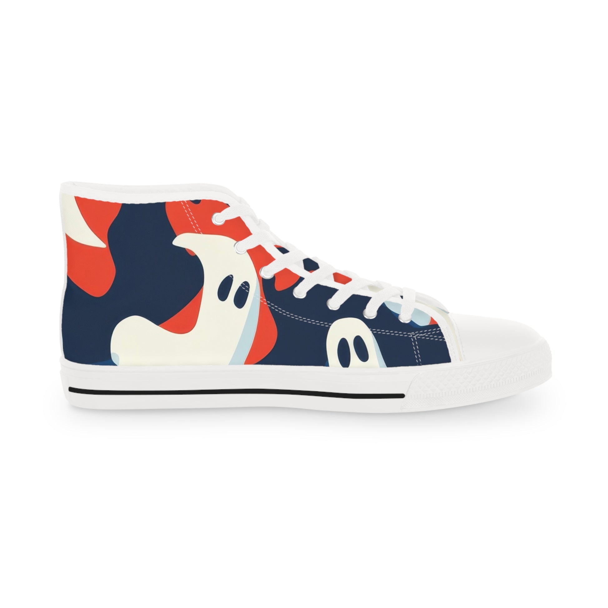 Camo Ghosts Men's High Top Sneakers, Artsulli - Art is Long, Life is Short, Shoes, , , , , , , 