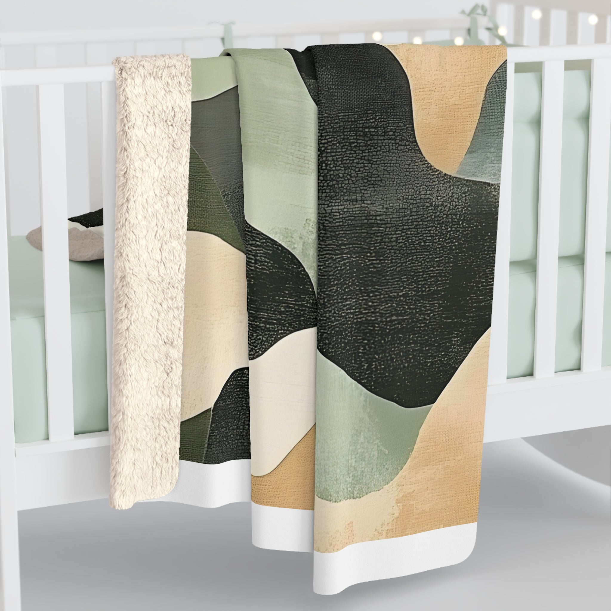 Camo Art Sherpa Fleece Blanket, Artsulli - Art is Long, Life is Short, Home Decor, , , , , , , 