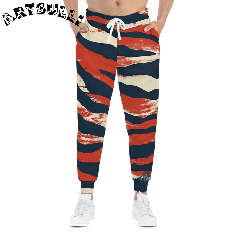 JAKKOUTTHEBXX Camo Tiger Stripes Athletic Joggers (AOP)