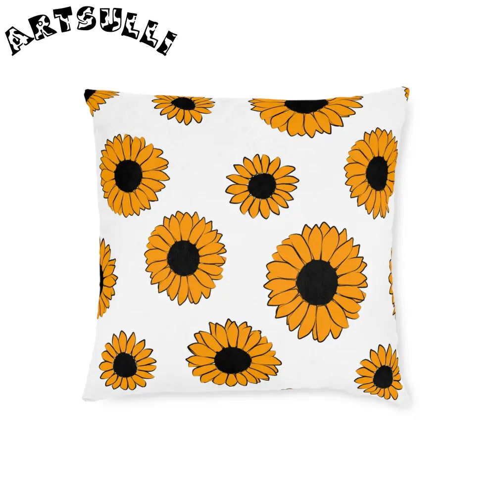 JAKKOUTTHEBXX Sunflowers Square Pillow JAKKOUTTHEBXX Artsulli - Art
