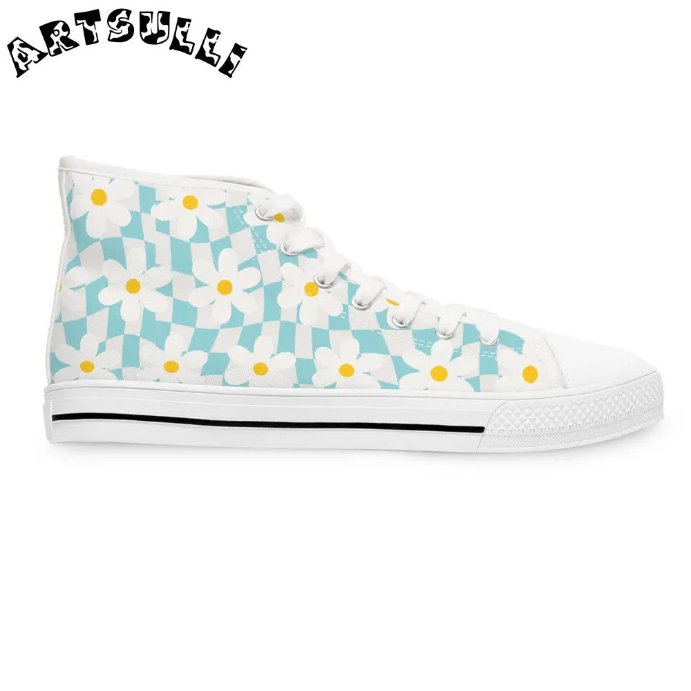 JAKKOUTTHEBXX Trippy Check Garden Women’s High Top Sneakers