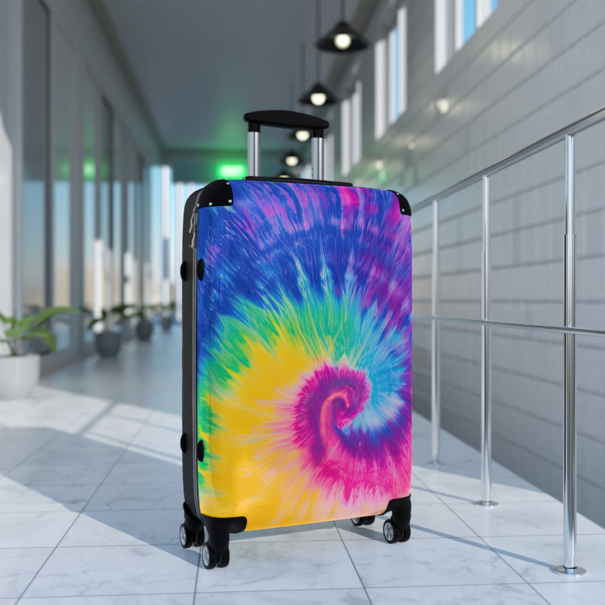 Psychedelic Tie Dye Suitcase, Artsulli - Art is Long, Life is Short, Bags, , , , , , , 