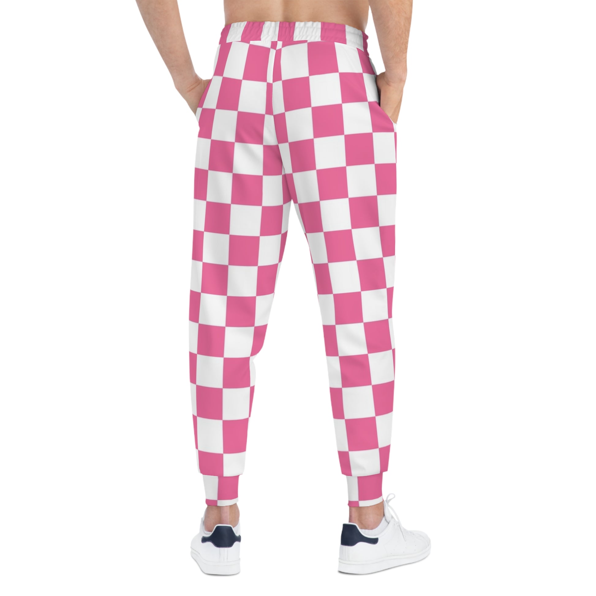 Yuyushiki Pink Check Athletic Joggers (AOP), Artsulli - Art is Long, Life is Short, All Over Prints, , , , , , , 