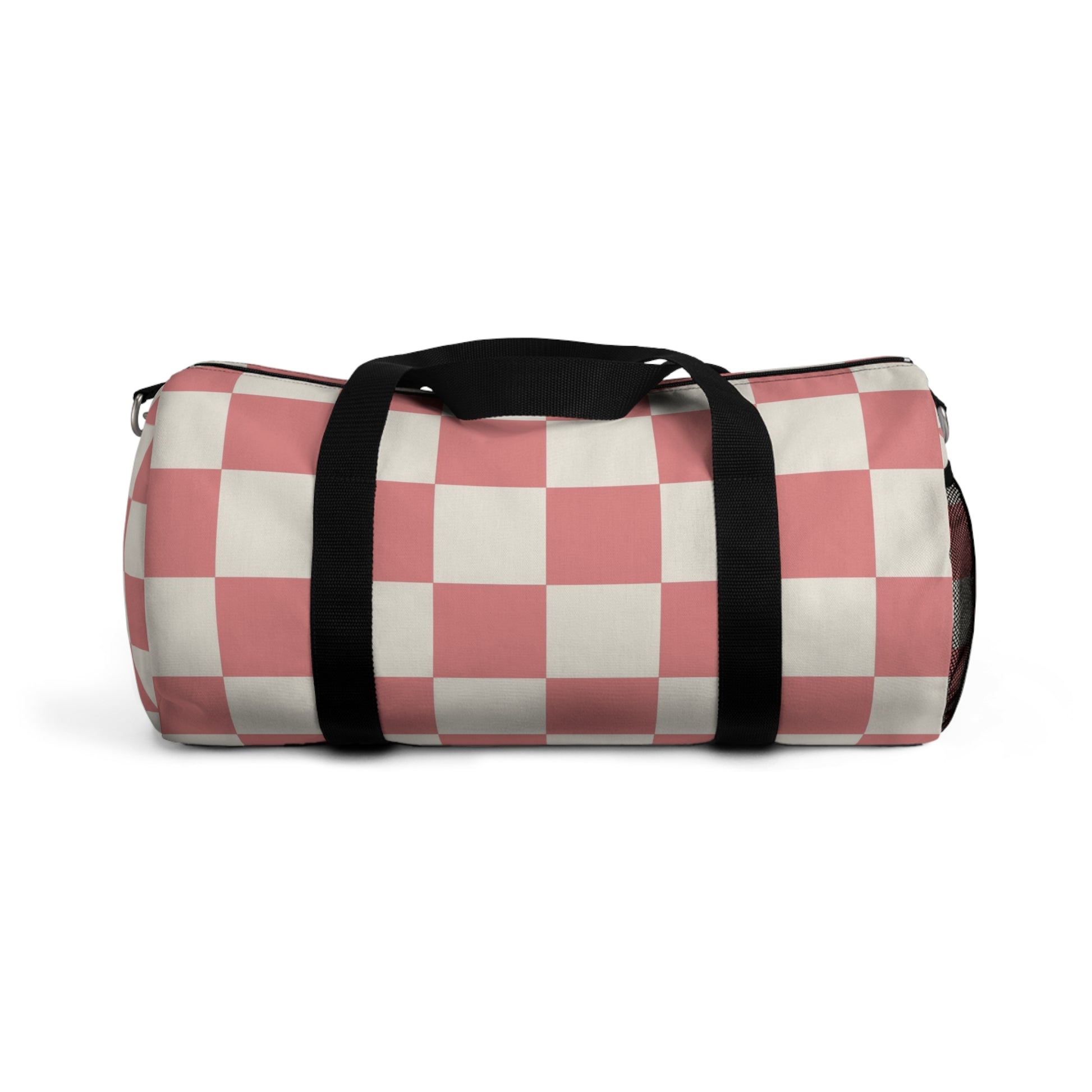 Retro Checkered Grassland Sprites Duffel Bag, Artsulli - Art is Long, Life is Short, Bags, Size, Small, , , , , 32815535366313601248