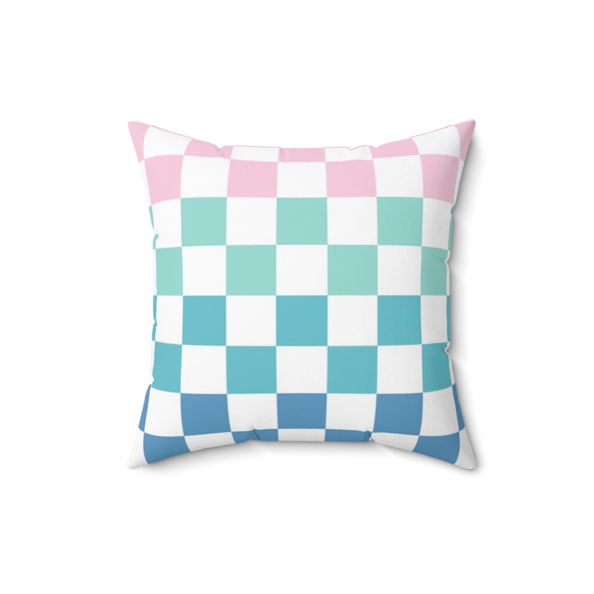 Vaporwave Rainbow  Checkerboard Multi-Color Spun Polyester Square Pillow, Artsulli - Art is Long, Life is Short, Home Decor, , , , , , , 