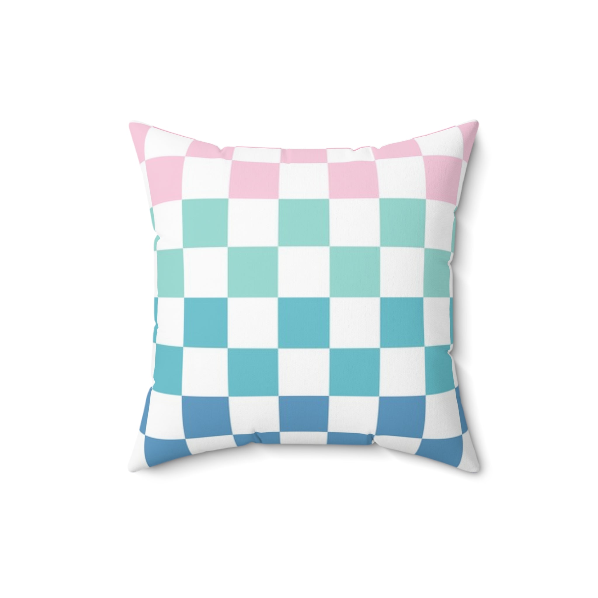 Vaporwave Rainbow  Checkerboard Multi-Color Spun Polyester Square Pillow, Artsulli - Art is Long, Life is Short, Home Decor, , , , , , , 