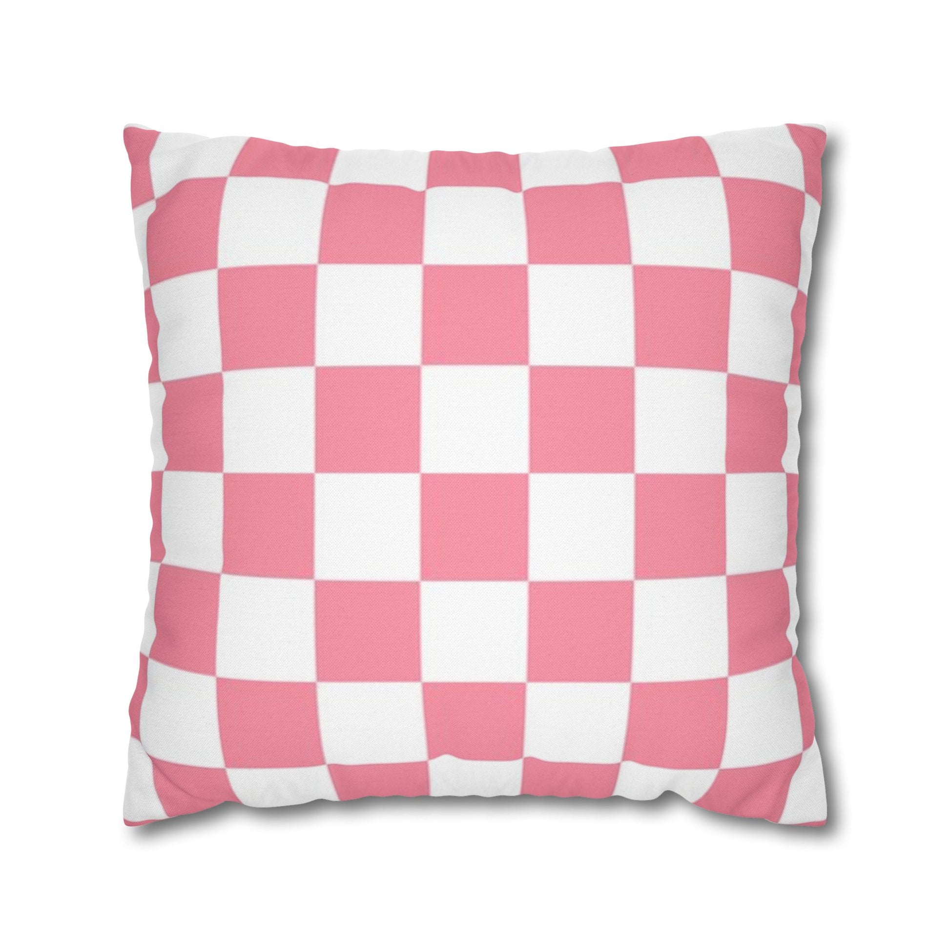 Brigandine Checkered Scene Spun Polyester Square Pillowcase, Artsulli - Art is Long, Life is Short, Home Decor, Size, 20" × 20", , , , , 17782479613506736162
