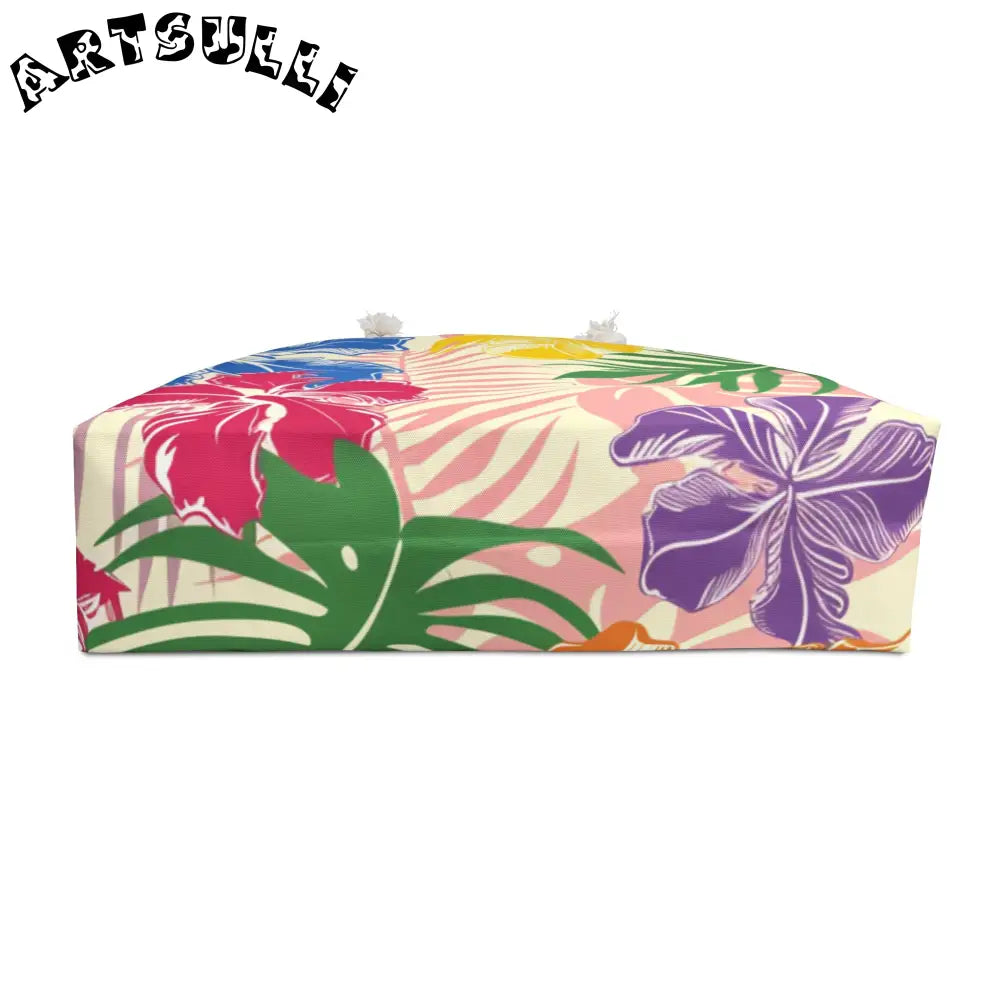 JAKKOUTTHEBXX Tropical Floral Canvas Weekender Tote 2025