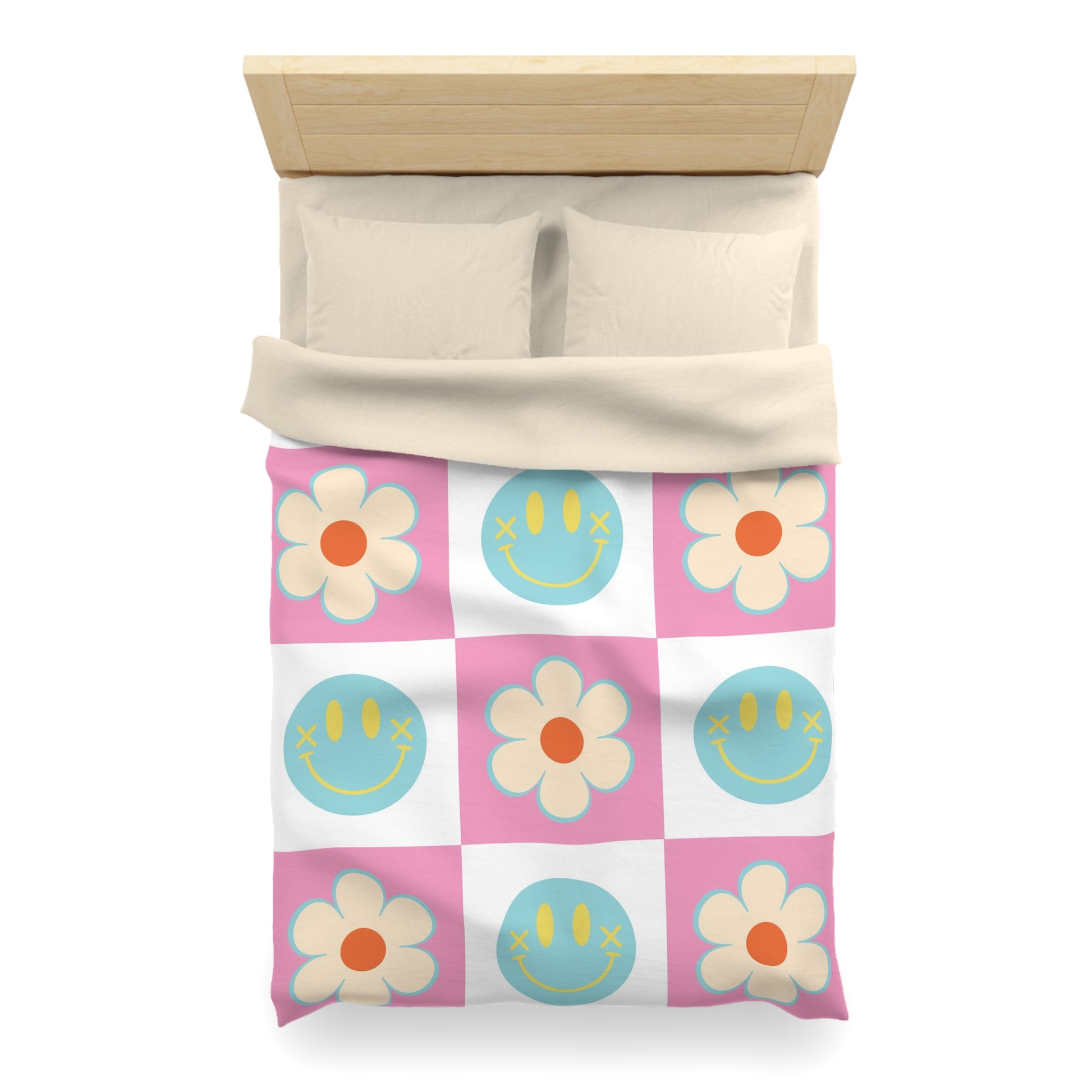 Madotsukis Grin Bloom Microfiber Duvet Cover, Artsulli - Art is Long, Life is Short, Home Decor, , , , , , , 