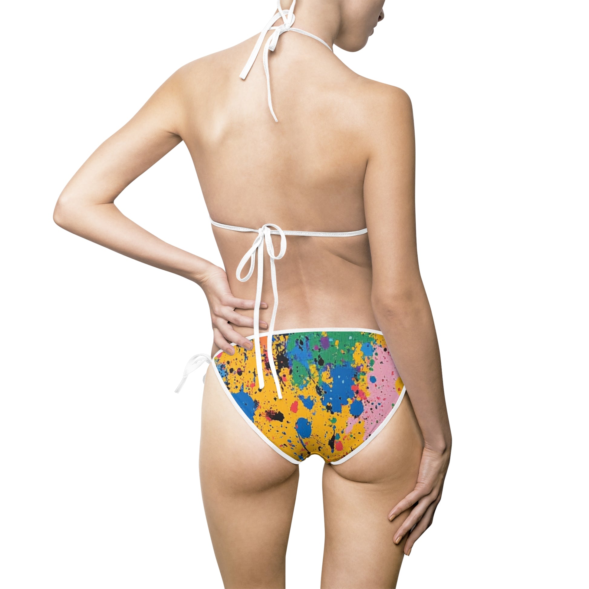The Colors Of Paint Splatter Women's Bikini Swimsuit (AOP), Artsulli - Art is Long, Life is Short, All Over Prints, , , , , , , 