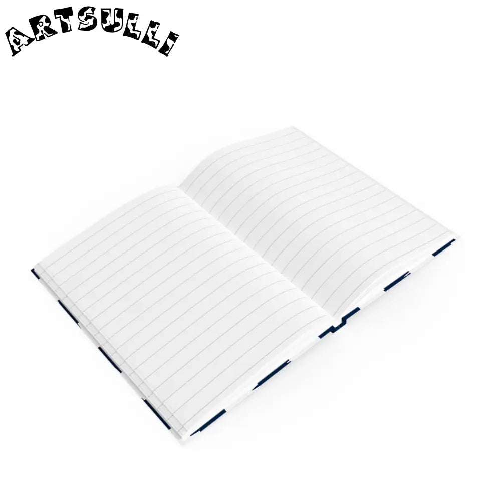 JAKKOUTTHEBXX Checkerboard White and Navy Blue Hard Backed Journal