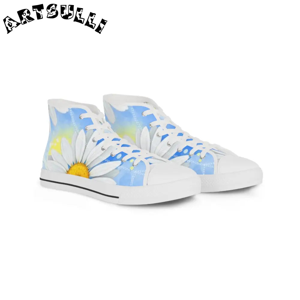 JAKKOUTTHEBXX Daisies Men’s High Top Sneakers JAKKOUTTHEBXX Artsulli