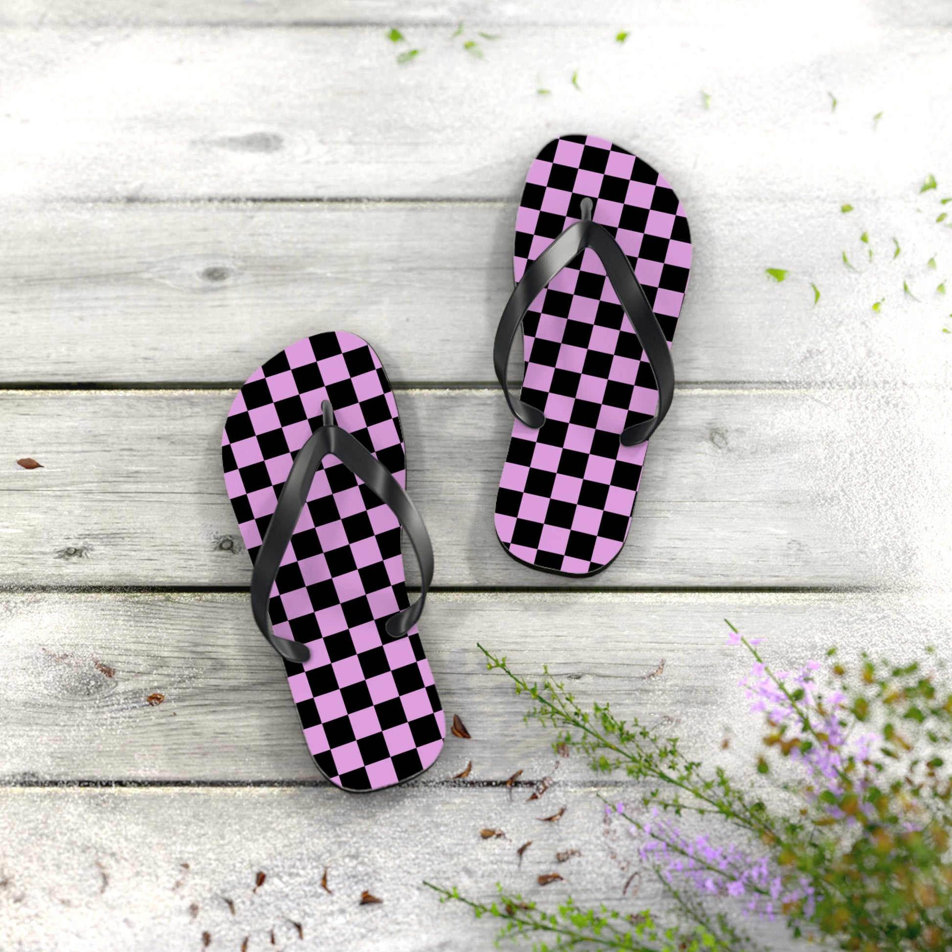 Pixel Punk Vision Flip Flops, Artsulli - Art is Long, Life is Short, Shoes, , , , , , , 
