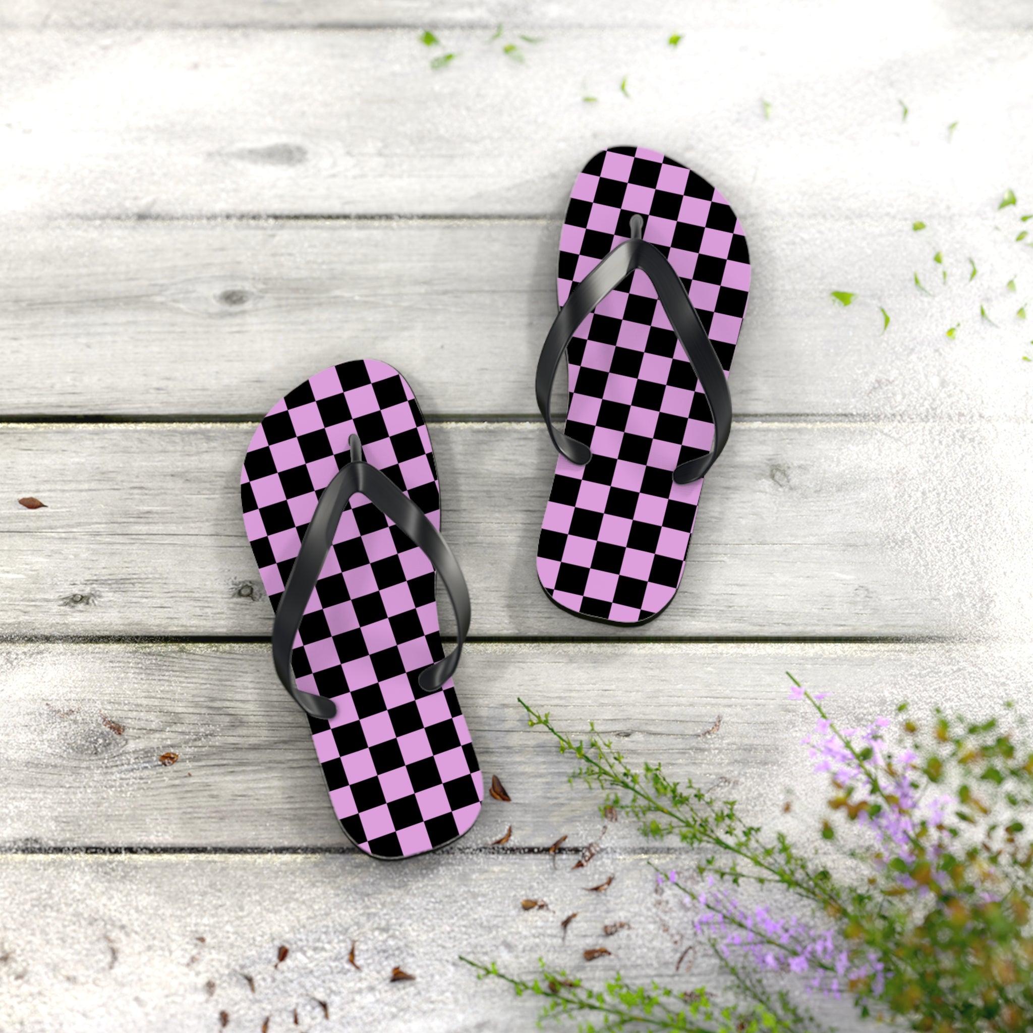 Pixel Punk Vision Flip Flops, Artsulli - Art is Long, Life is Short, Shoes, , , , , , , 