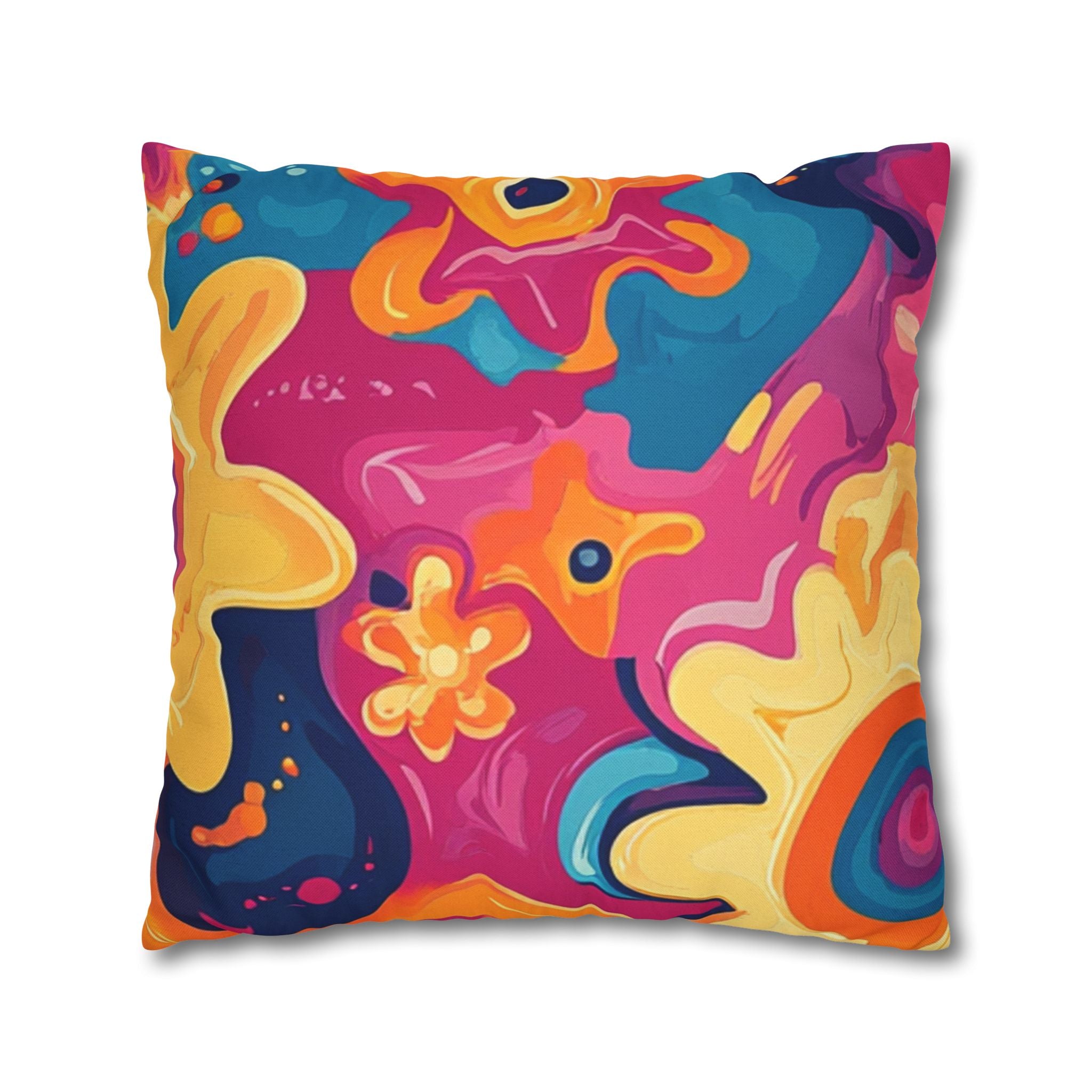Spun Polyester Square Pillowcase