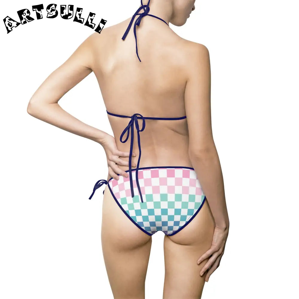 JAKKOUTTHEBXX Vaporwave Rainbow Checkerboard Multi-Color Women’s