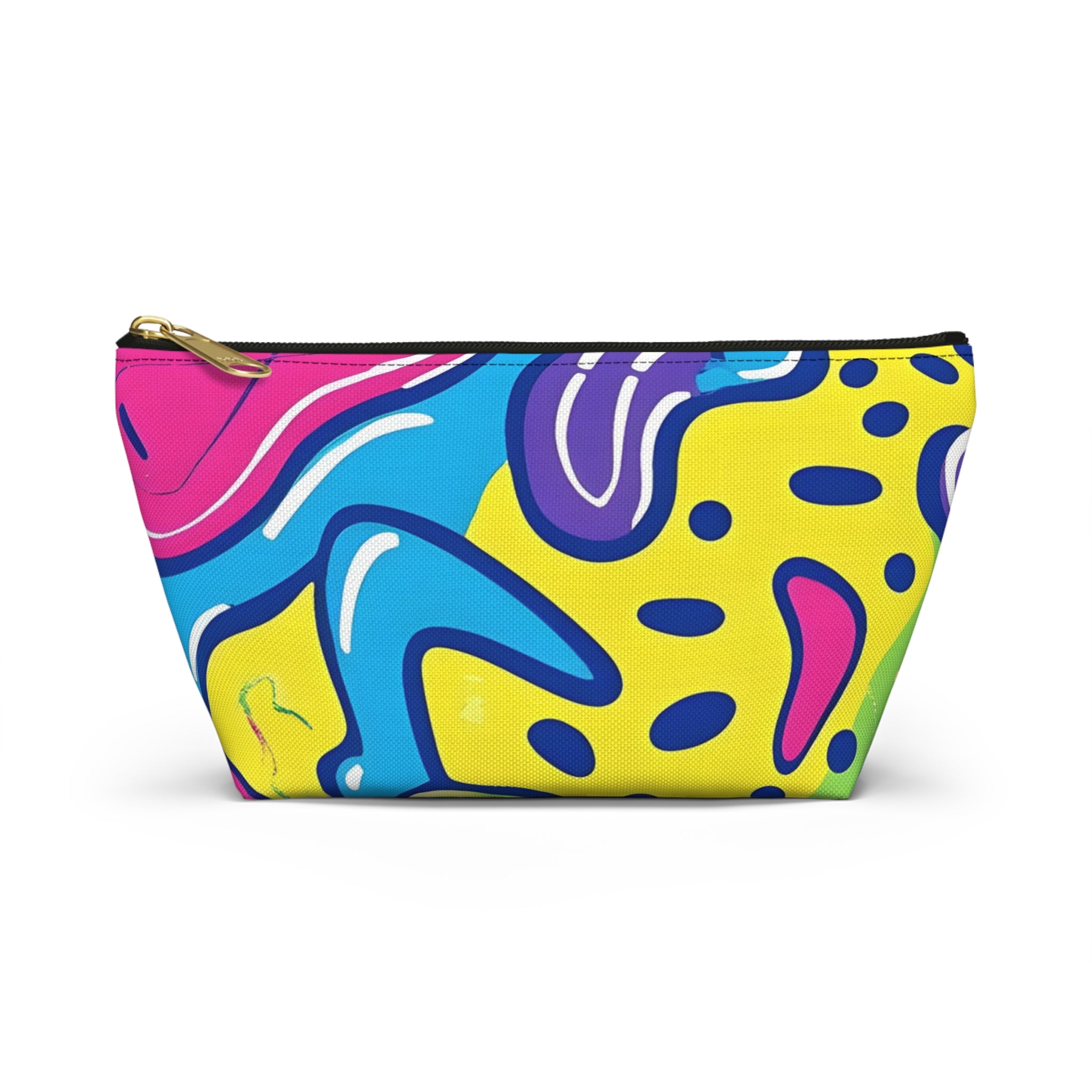 90s Trippy Slime Accessory Pouch w T-bottom, Artsulli - Art is Long, Life is Short, Bags, Size, Small, Color, Black zipper, , , 40779563727006298219