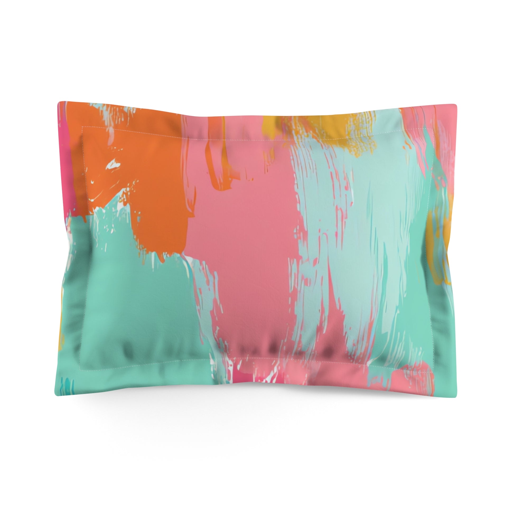 Preppy Pixel Bloom Microfiber Pillow Sham, Artsulli - Art is Long, Life is Short, Home Decor, Size, Standard, , , , , 16070229402029126271
