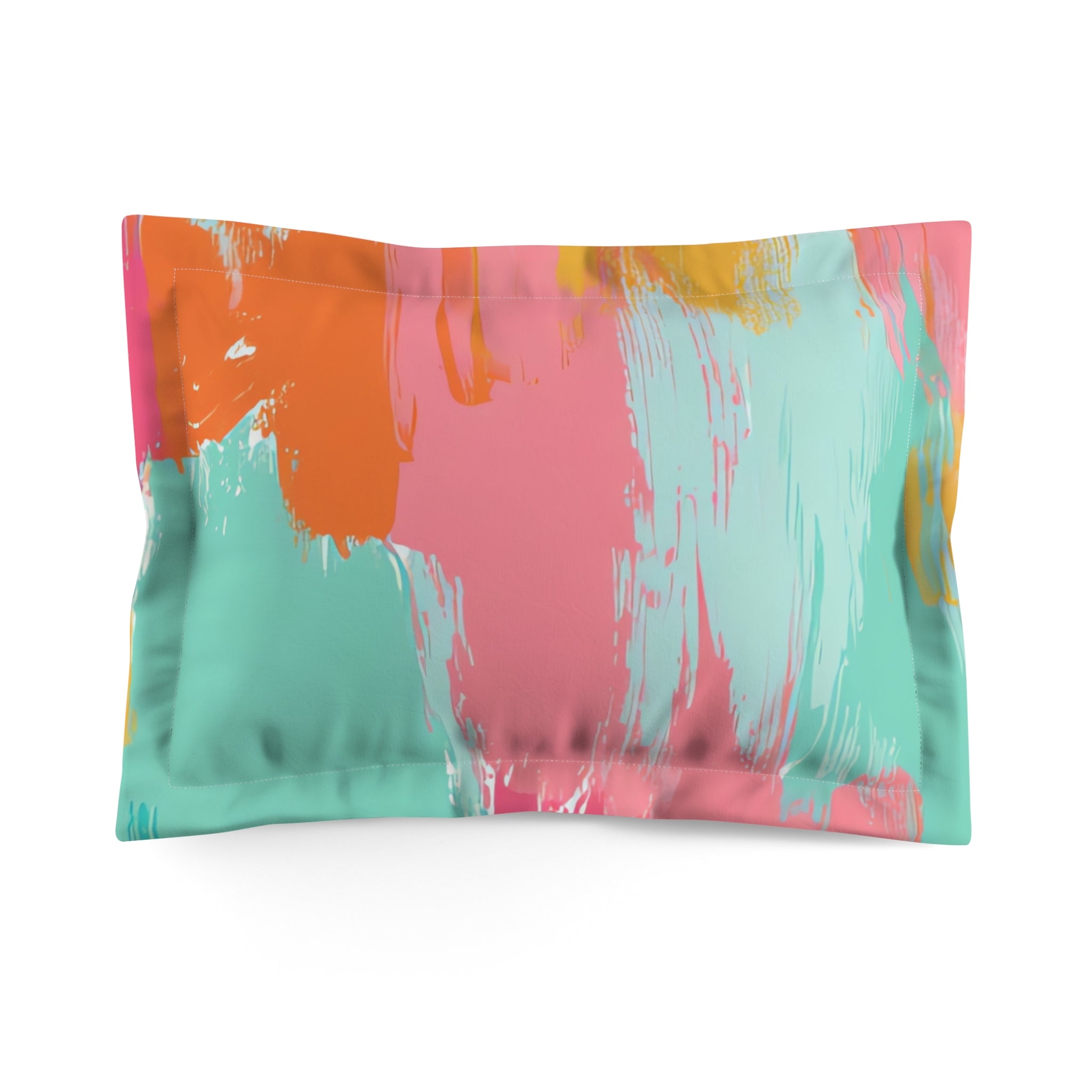 Preppy Pixel Bloom Microfiber Pillow Sham, Artsulli - Art is Long, Life is Short, Home Decor, Size, Standard, , , , , 16070229402029126271