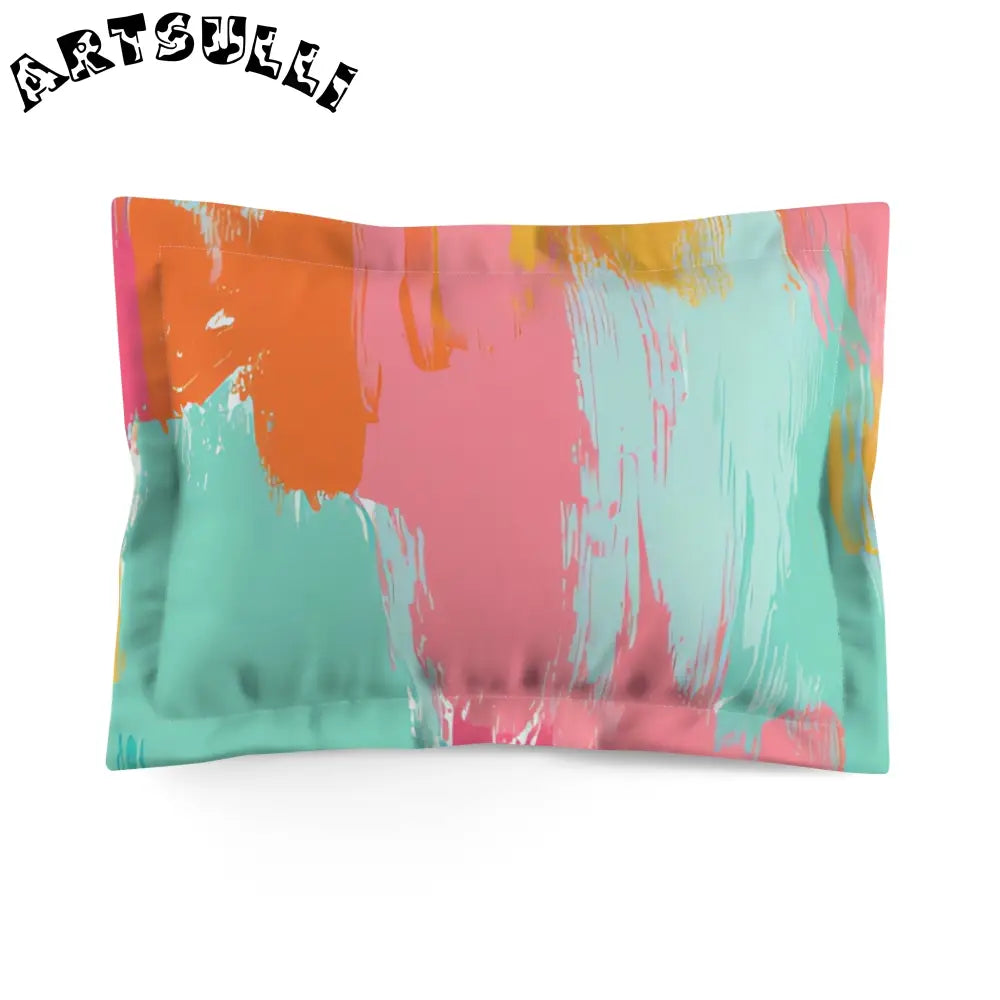 JAKKOUTTHEBXX Preppy Pixel Bloom Microfiber Pillow Sham